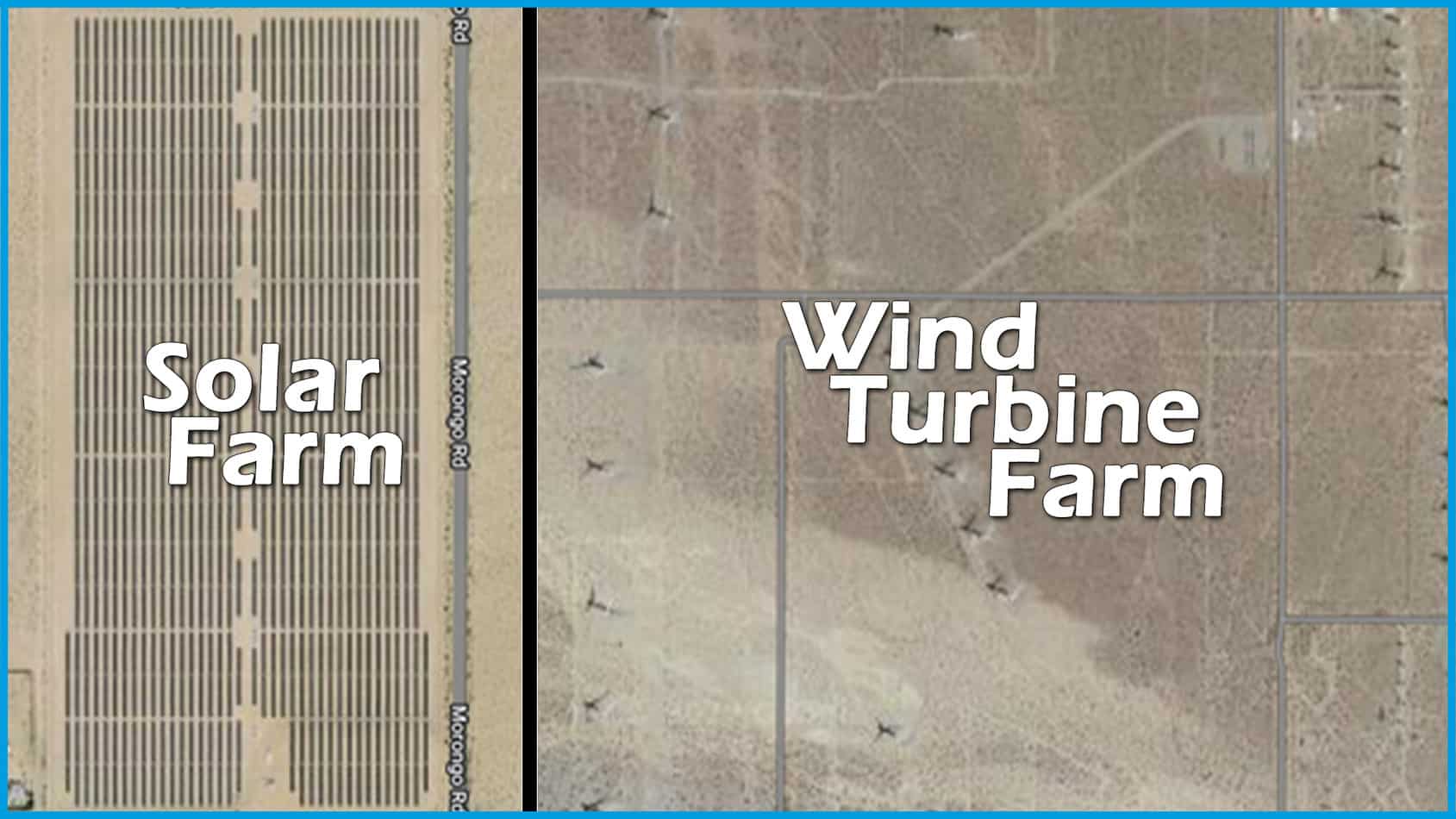 solar farm wind turbine farm